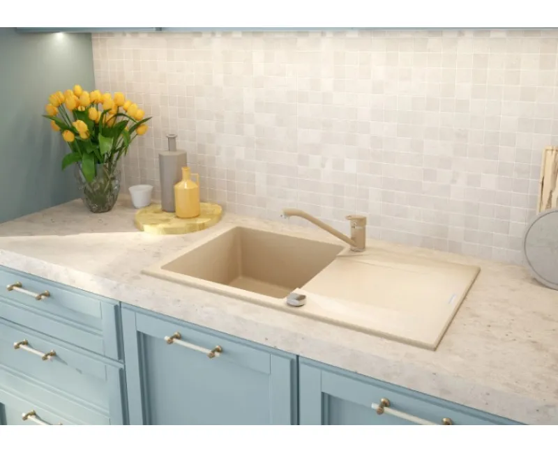 Virtuves izlietne Deante EVORA 780x440x193mm Bēša