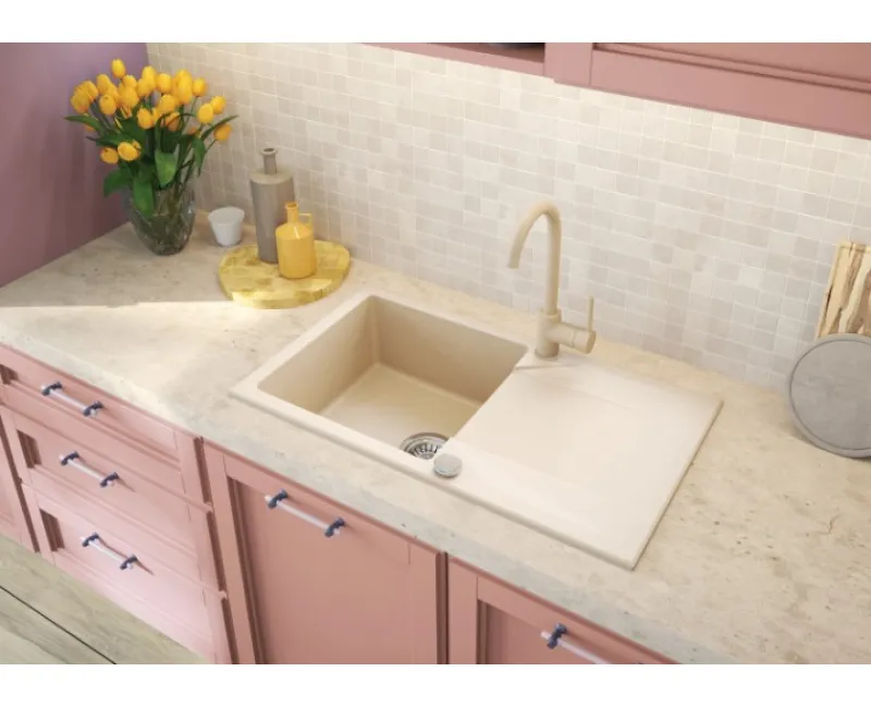 Virtuves izlietne Deante EVORA 780x440x193mm Bēša