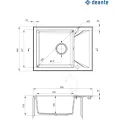Virtuves izlietne Deante EVORA 90x440x193mm Bēša
