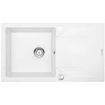 Virtuves izlietne Deante EVORA granīta 780x440x193mm Alabaster balta