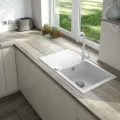Virtuves izlietne Deante EVORA 780x440x193mm Alabaster balta