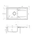 Virtuves izlietne Deante EVORA 780x440x193mm Nero melna