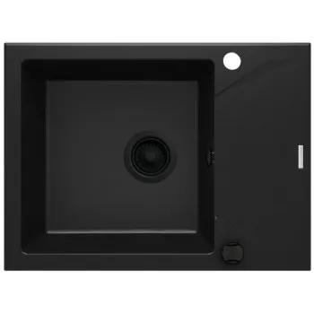 Virtuves izlietne Deante EVORA granīta 590x440x193mm Nero melna