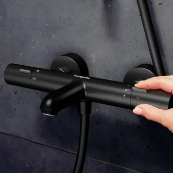 Vannas maisītājs Hansgrohe Ecostat Fine, ar termostau matēts melns