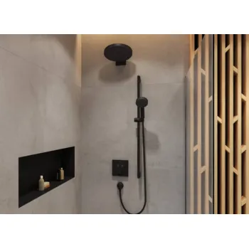 Dušas maisītājs Hansgrohe  Shower Select virsapmetuma daļa, ar 2 izejām, matēta melna