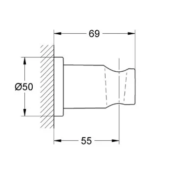Dušas turētājs Grohe  Rainshower, phantom black