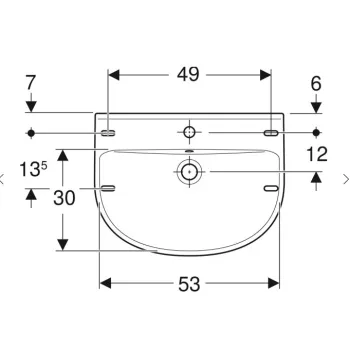 Vannas iztabas izlietne Ifo Cera, 570x440 mm, uz kronšteiniem, balta