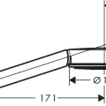 Dušas klausule Hansgrohe Pulsify Select 105 1jet Green, hroms