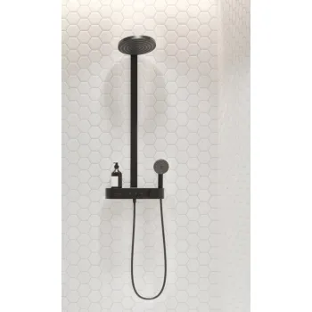 Dušas sistēma Hansgrohe Pulsify 260 2 jet ar termostatu ShowerTablet Select 400, matēta melna