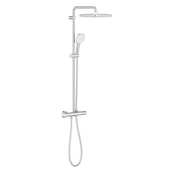 Dušas sistēma Grohe Tempesta 250 Cube, ar termostatu un rokas dušu Tempesta 110, Hromēts Dušas sistēma Grohe Tempesta 250 Cube, ar termostatu un rokas dušu Tempesta 110, Hromēts