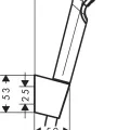 Dušas komplekts Hansgrohe Crometta 1jet Porter, 1250 mm, balts/hroms