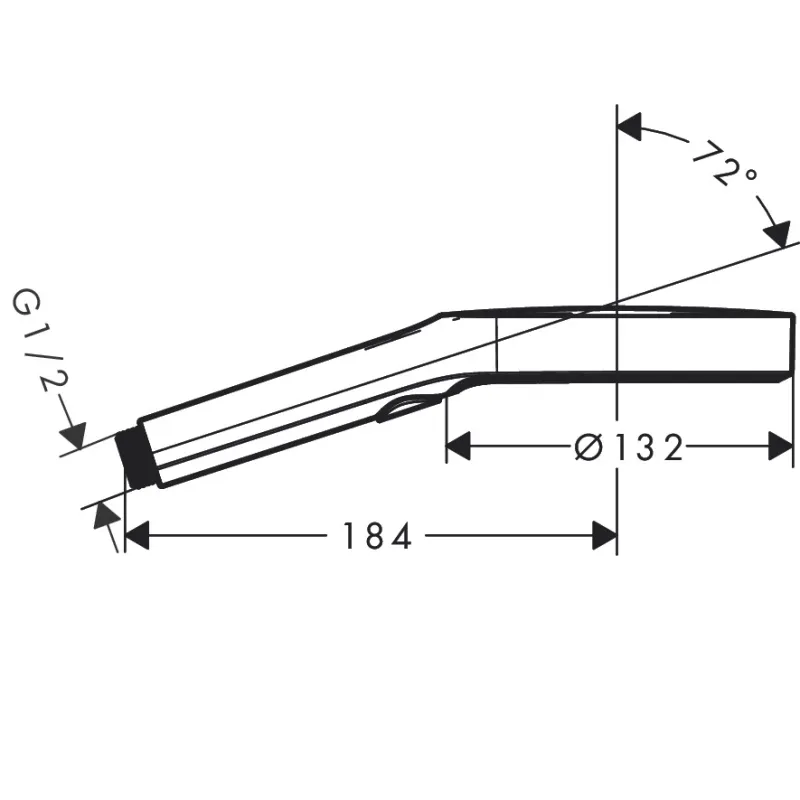 Dušas klausule Hansgrohe Rainfinity 130 3jet, matēta melna