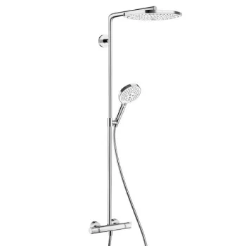 Dušas sistēma Hansgrohe Raindance Select S 300 2jet/Raindance Select S 120 3jet,  ar termostatu balts/Hromēts
