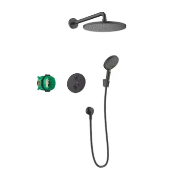 Dušas sistēma Hansgrohe Ecostat S Croma 280 1jet, matēta melna