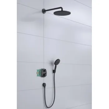 Dušas sistēma Hansgrohe Ecostat S Croma 280 1jet, matēta melna