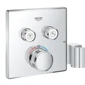 Vannas / Dušas maisītājs Grohe SmartControl virsapmetuma daļa, ar 2 izejām, ar dušas turētāju, hroms