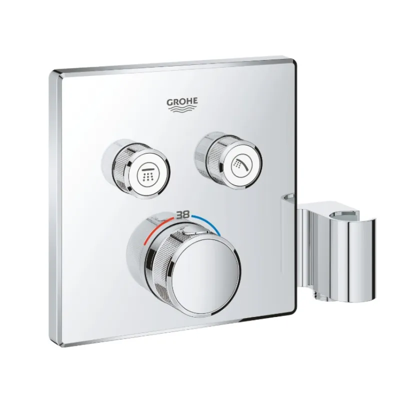 Vannas / Dušas maisītājs Grohe SmartControl virsapmetuma daļa, ar 2 izejām, ar dušas turētāju, hroms