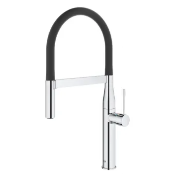 Vitrtuves maisītājs Grohe Essence Profi ar izvelkamu dušu, hroms/matēts melns