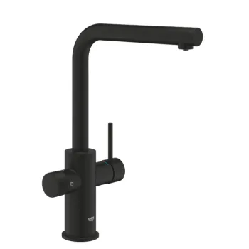 Virtuves izlietnes maisītājs Grohe Blue Pure Minta ar filtru un izvelkamu galvu, phantom black 30590KF0