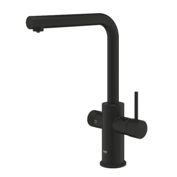 Virtuves izlietnes maisītājs Grohe Blue Pure Minta ar filtru un izvelkamu galvu, phantom black 30590KF0