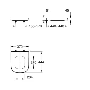 Poda vāks Grohe EuroCeramic, ar SoftClose un Quick Release  39330002