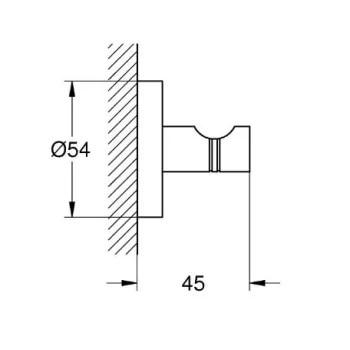 Vannas istabas āķis Grohe Essentials New, supersteel