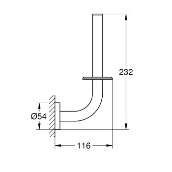 Tualetes papīra turētējs Grohe Essentials New, hroms