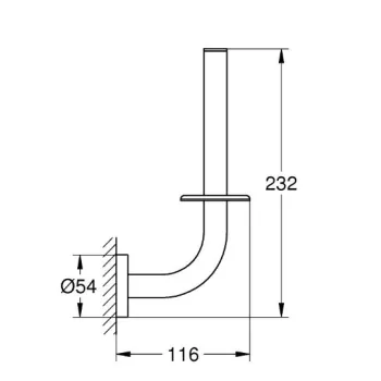 Tualetes papīra turētējs Grohe Essentials New, brushed cool sunrise