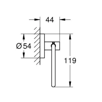 Tualetes papīra turētējs Grohe Essentials New, supersteel
