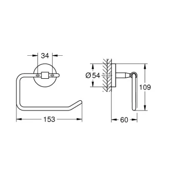 Tualetes papīra turētējs Grohe Start Cosmo, hroms
