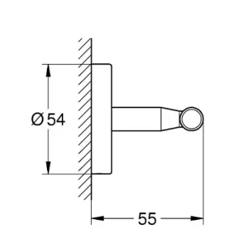 Vannas istabas āķis Grohe Start Cosmo, hroms