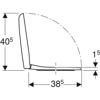 Poda vāks Geberit Selnova Compact, QR/SC, balts