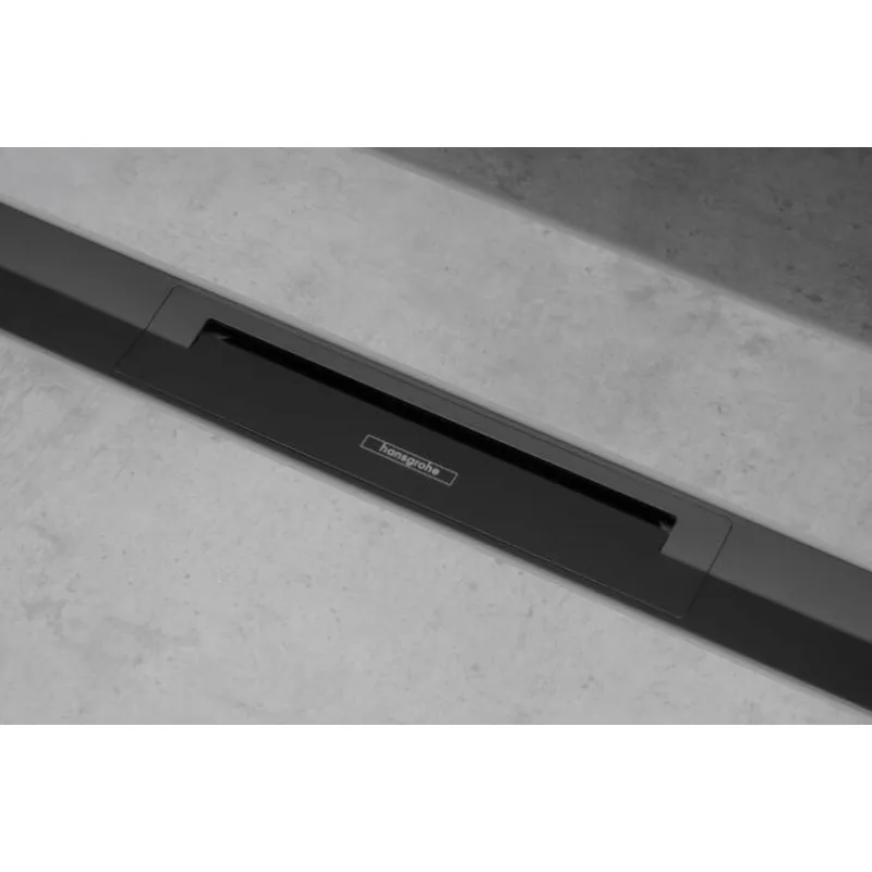 Dušas kanāls Hansgrohe RainDrain Flex, 700 mm, griežams, matēts melns