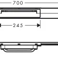 Dušas kanāls Hansgrohe RainDrain Flex, 700 mm, griežams, matēts melns