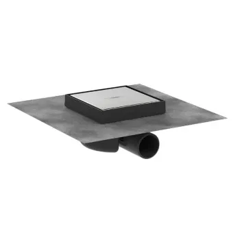 Dušas traps Hansgrohe RainDrain Spot, 150x150 mm, horizontāls, resti no otras puses var flīzēt