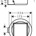 Dušas traps Hansgrohe RainDrain Spot, 150x150 mm, horizontāls, resti no otras puses var flīzēt