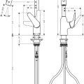 Virtuves Izlietnes maisītājs Hansgrohe M429-H220,  ar izvelkamu galvu, stainless steel optic