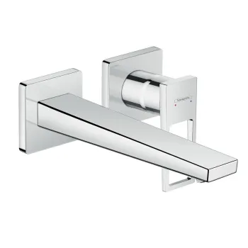 Vannas istabas izlietnes maisītājs Hansgrohe Metropol Loop virsapmetuma daļa, 2 caurumu, iztece 225 mm, hroms