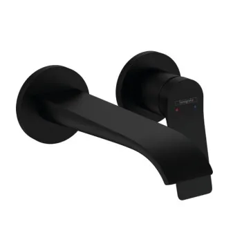 Vannas istabas izlietnes maisītājs Hansgrohe Vivenis virsapmetuma daļa, 2 caurumi, iztece 195 mm, no sienas, matēt