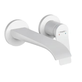 Vannas istabas izlietnes maisītājs Hansgrohe Vivenis virsapmetuma daļa, 2 caurumi, iztece 195 mm, no sienas, matēt