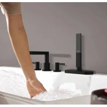 Vannas maisītājs Hansgrohe Finoris virsapmetuma daļa, 4 caurumu, uz virsmas, matēta melna + sBox