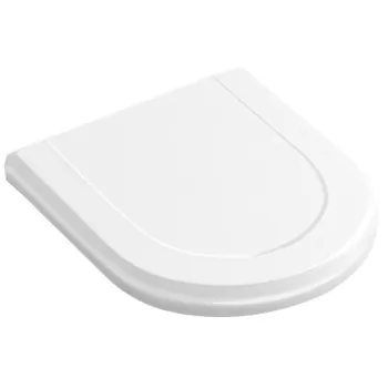 Poda vāks Villeroy & Boch Hommage, Soft Close/QR, balts/nerūsējošais tērauds