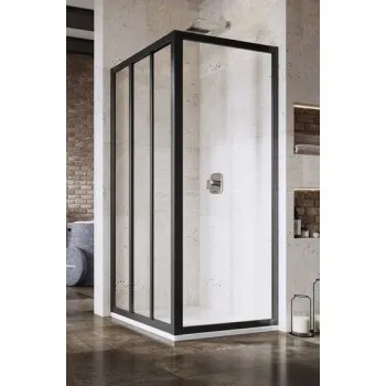 Dušas siena Ravak APSS-80 198 Melns+Caurspīdīgs