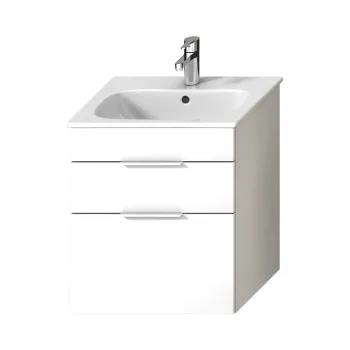 Vannas istabas skapītis ar izlietni Jika Deep, 530x418 mm, h=607 mm, 2D, balts