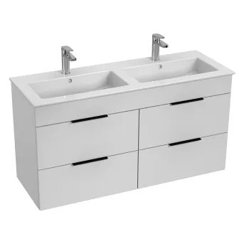 Vannas istabas skapītis ar izlietni Jika Cube, 1200x430 mm, h=607 mm, 4A, balts