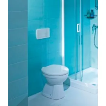 Tualetes pods Jika Zeta, stiprināms uz grīdas, 355x480 mm, horizontāls izvads, balts