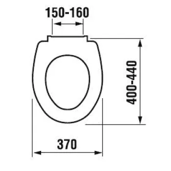 Poda vāks Jika Zeta/Norma, plastic eņģes balts