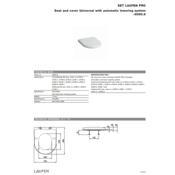 Poda vāks Laufen Pro/Mio, QR/SC, balts