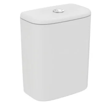 Skalojamā kaste podam Ideal Standard Tesi, pievads no apakšas, balta Skalojamā kaste podam Ideal Standard Tesi, pievads no apakšas, balta