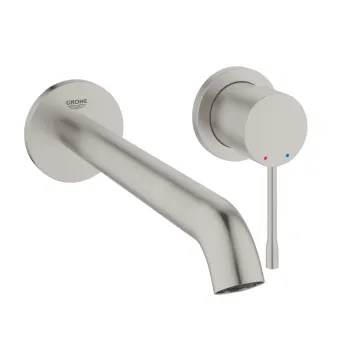 Vannas istabas izlietnes maisītājs Grohe Essence VA daļa, 2 caurumu, iztece 230 mm, no sienas, supersteel
